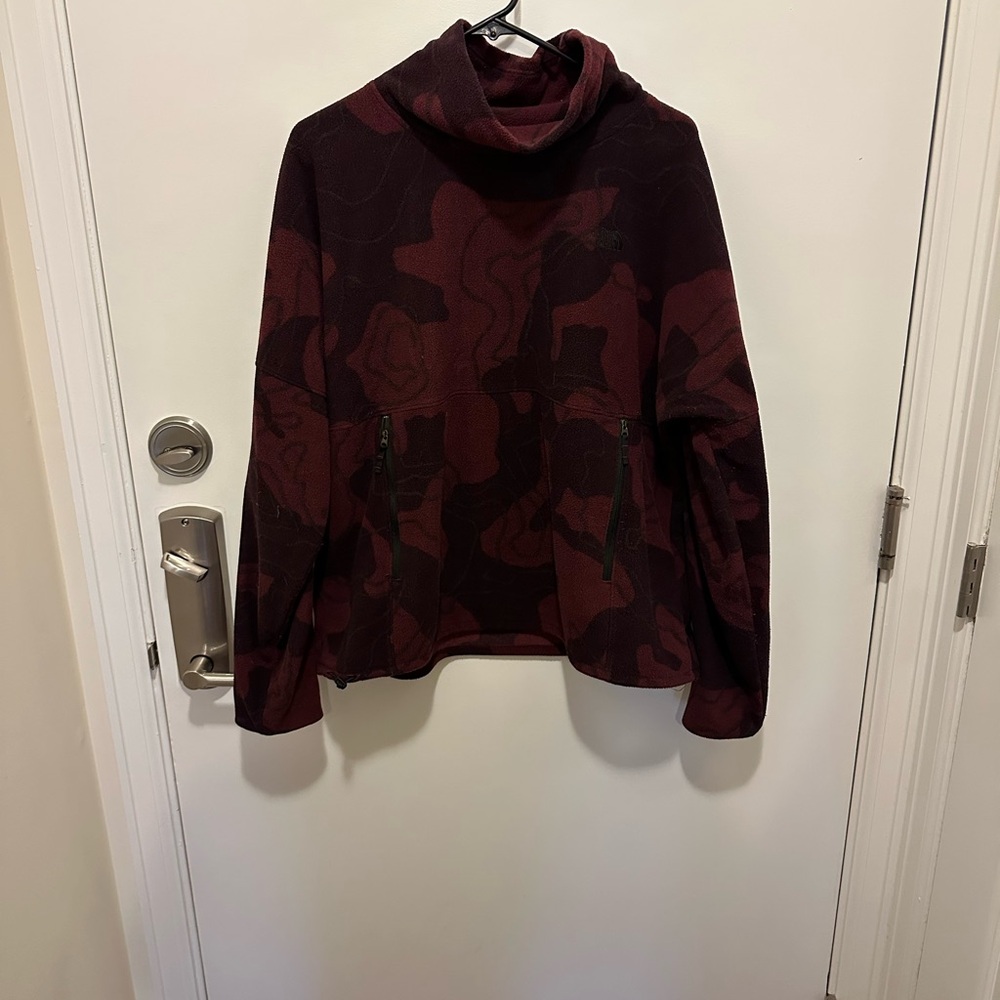 The North Face Women's Maroon Cowl Neck Fleece